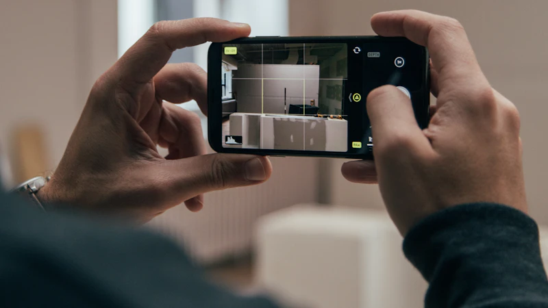 Filming a clip with a smartphone