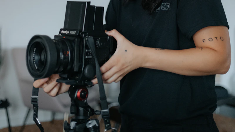 Creator holding a camera